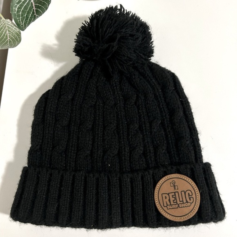 RELIC black knit beanie